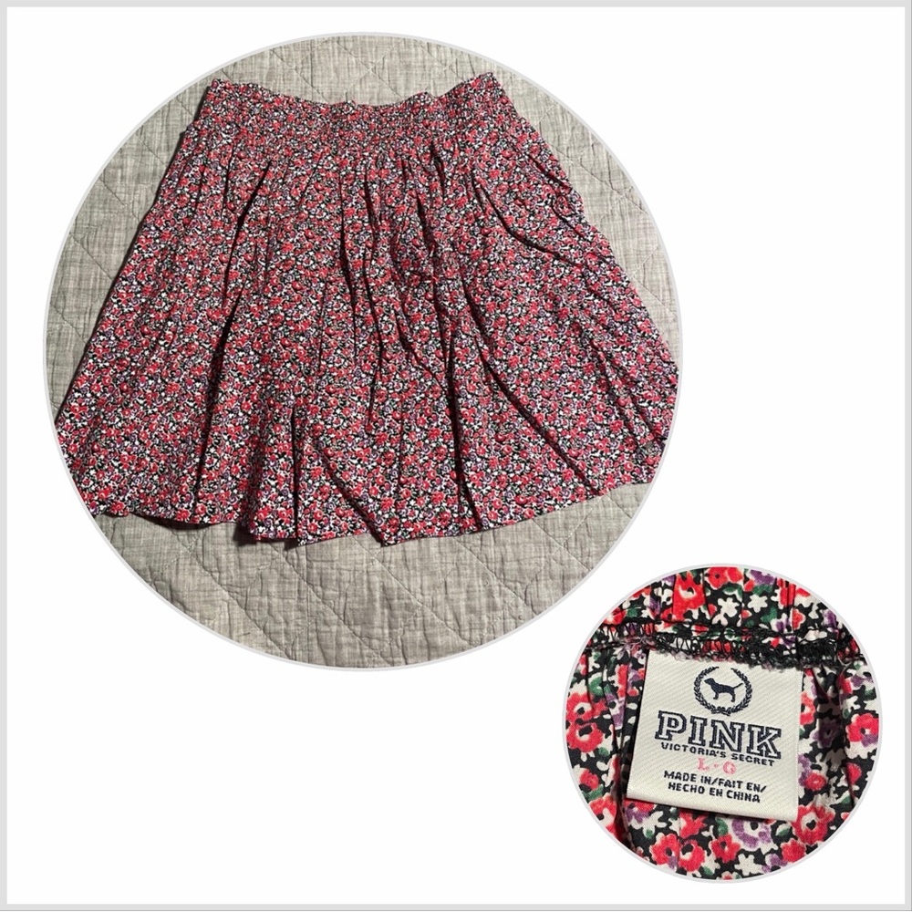 Floral Pink by Victorias Secret mini Skirt with Pockets